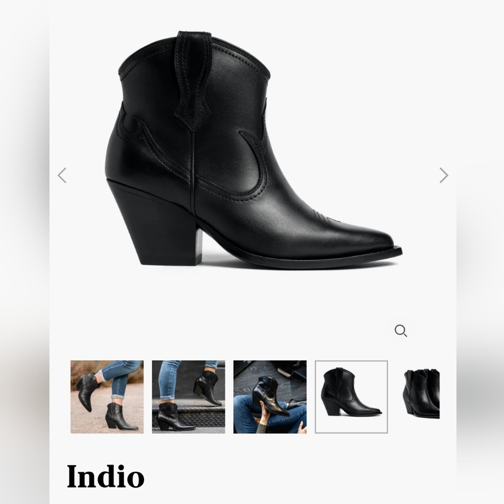 Thursday Indio Western Ankle Boot Sz 6.5, Black